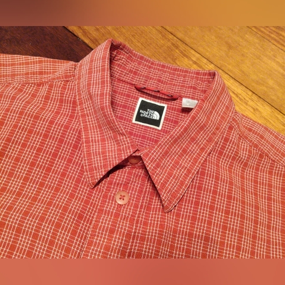 North Face Gorpcore Cotton Plaid Light Short Sleeve Button Up Shirt - L/XL - Picture 7 of 16